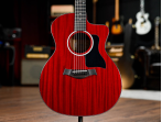 Электроакустическая гитара Taylor 224ce DLX deluxe LTD, Trans Red