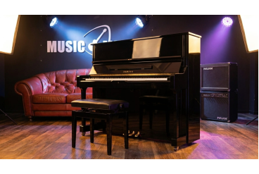 Акустическое пианино Yamaha YC121EX PEM - чёрный полированный