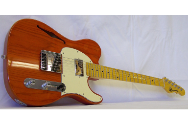 Электрогитара G&amp;L Tribute ASAT Classic Bluesboy Semi-Hollow Clear Orange MP SF