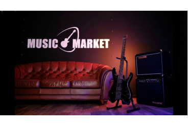 W800-WING-800-PBK Электрогитара безголовая с встроенным процессором, черная, GTRS