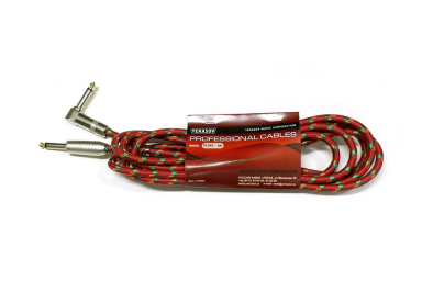 Кабель инструментальный, 8м, прямой/угловой, красный, Yerasov 3LUXE-8m-RD
