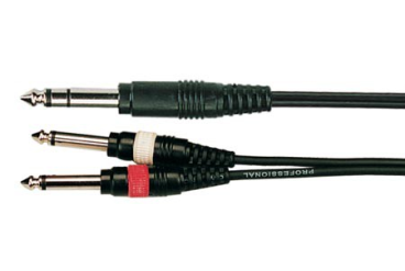 Кабель акустический, 6,35мм, стерео - 2х6,35мм, моно, 3м, Soundking BB314-3M