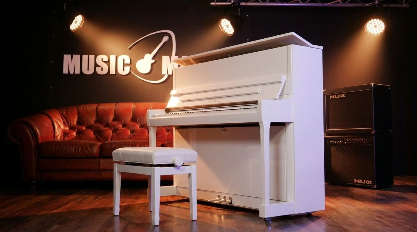 Акустическое пианино Kawai K-300 WHHP - белый полированный
