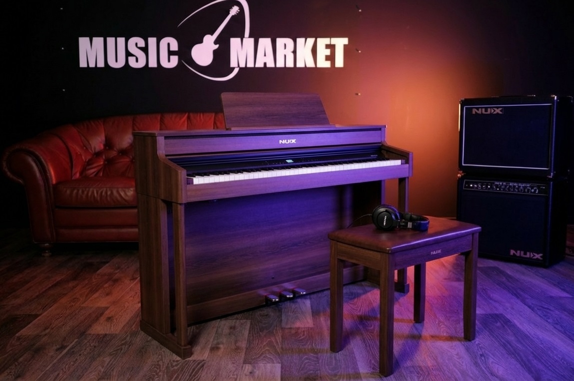 NCK-430-WN Цифровое пианино на стойке с педалями, цвет орех, Nux