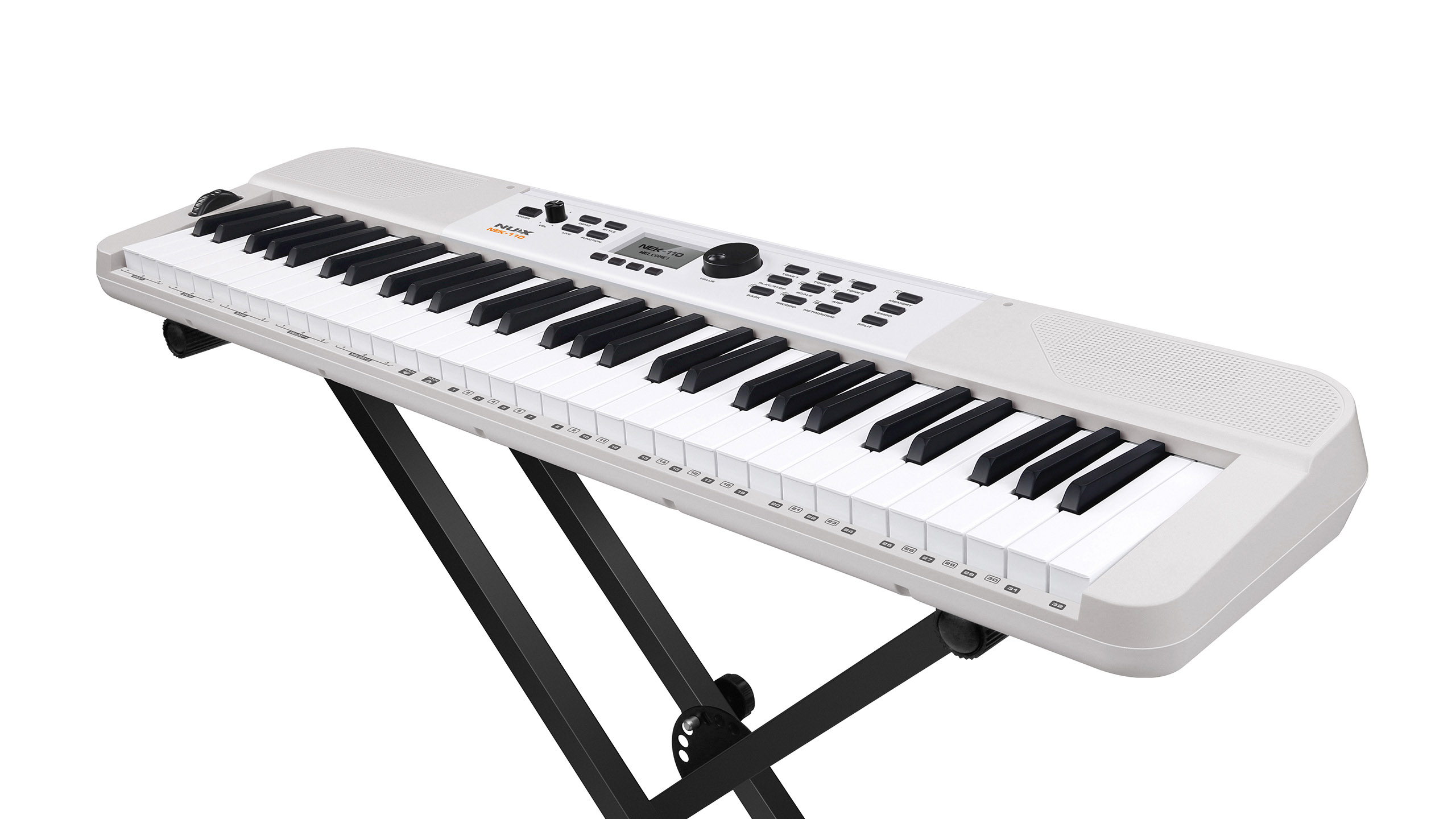 NEK-110-WH Синтезатор, 61 клавиша, автоаккомпанемент, белый, Nux