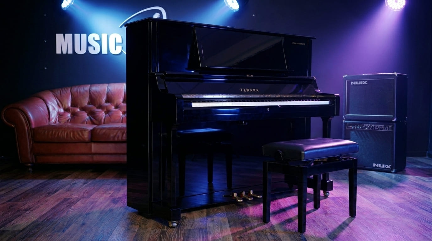 Акустическое пианино Yamaha YC121EX PE - чёрный полированный