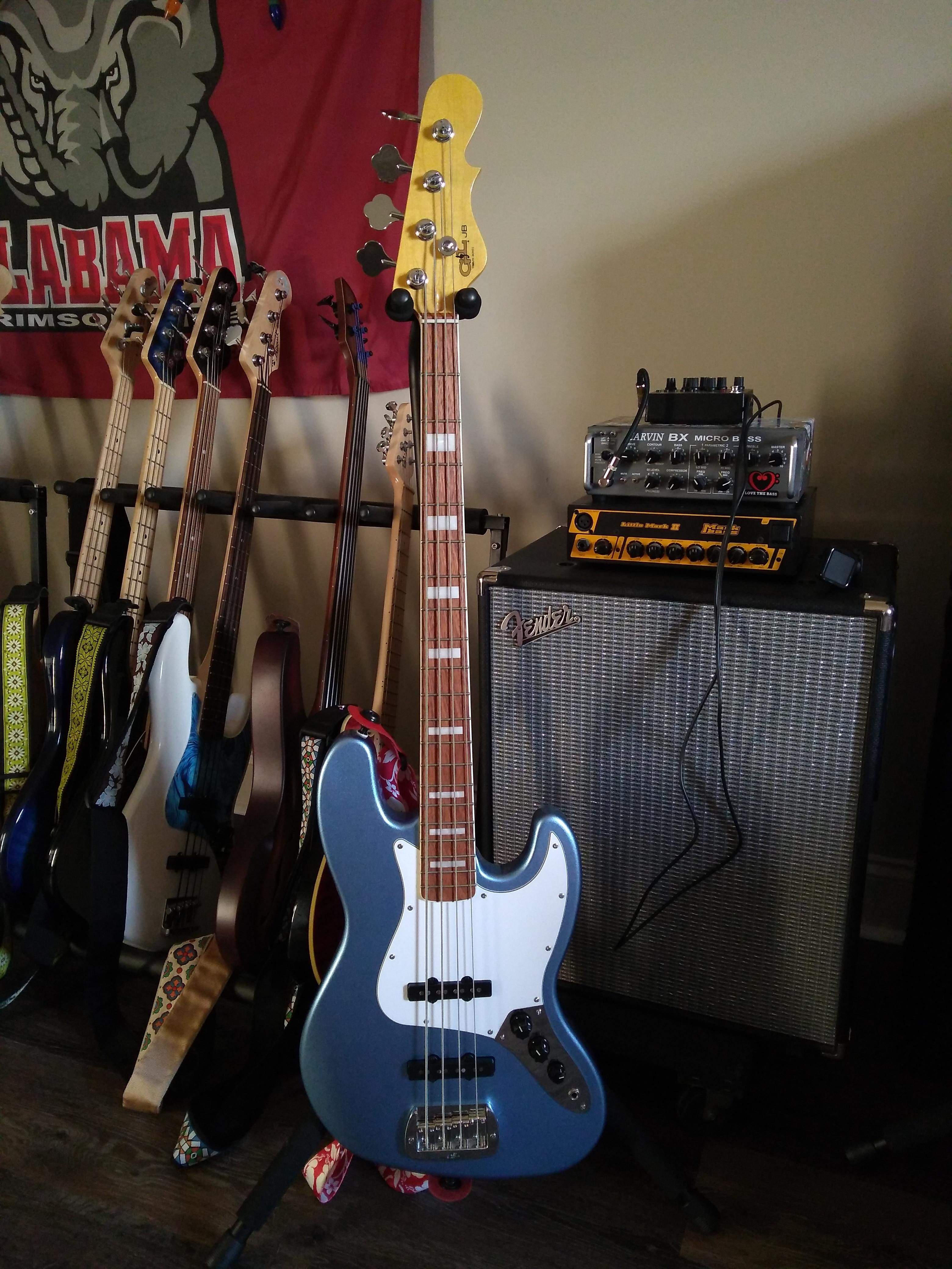 Бас-гитара G&L Tribute JB 3-Tone Sunburst MP Ash/Poplar