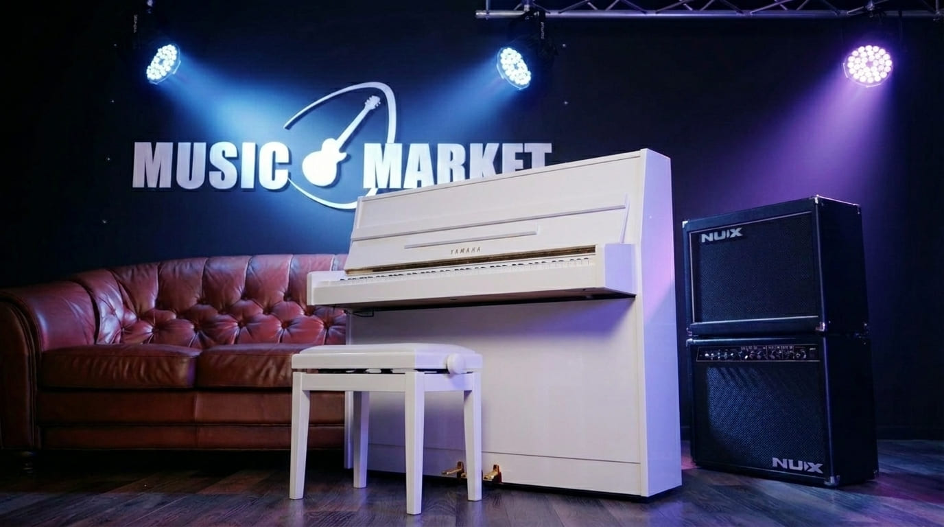 Трансакустическое пианино с банкеткой Yamaha JU109 TC3 PWH