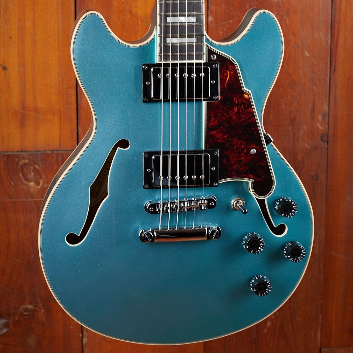 Полуакустическая электрогитара DAngelico Premier Mini DC OceanTurquoise