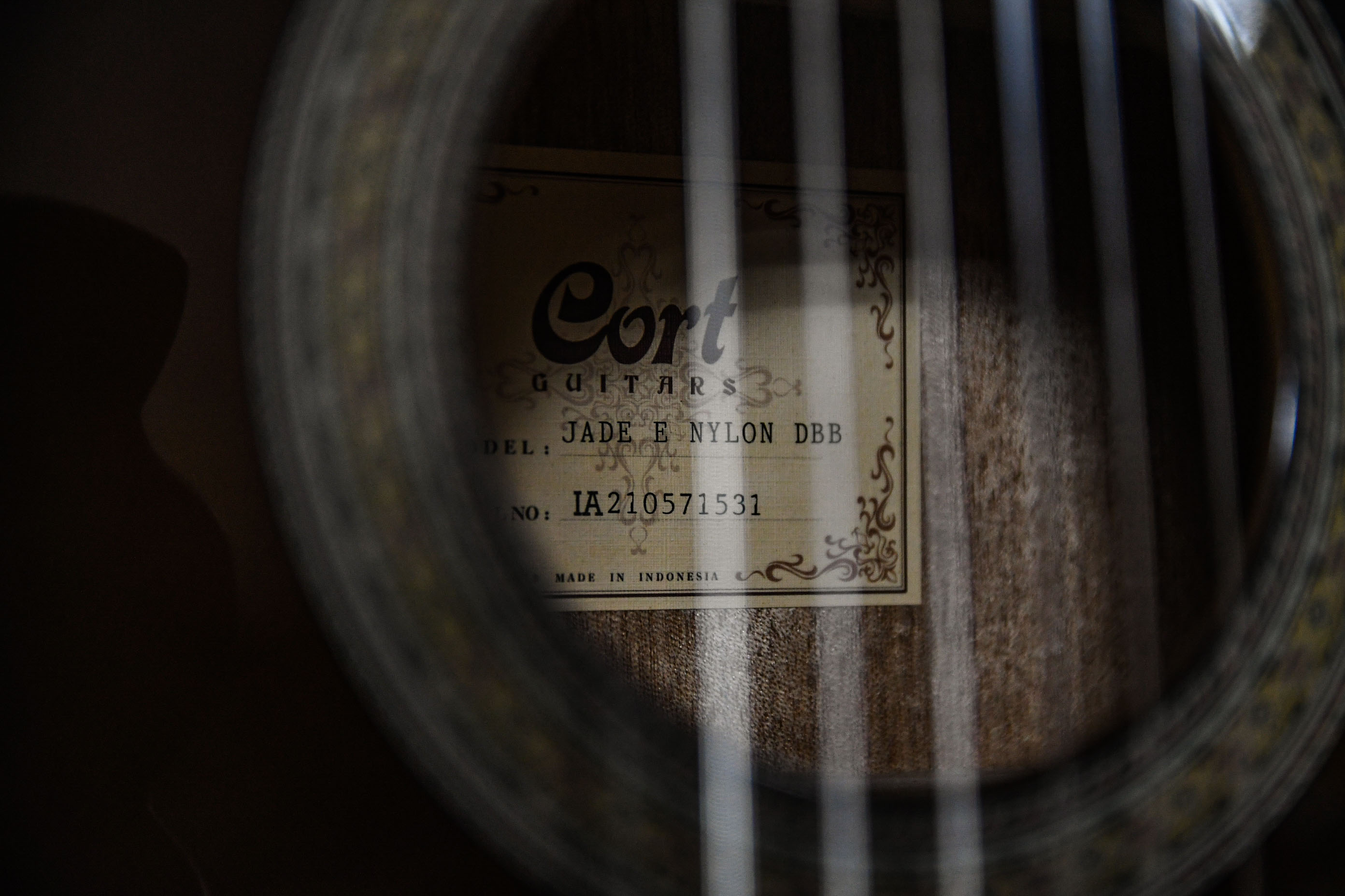 Классическая гитара со звукоснимателем Cort JADE-E-Nylon-DBB Jade Series