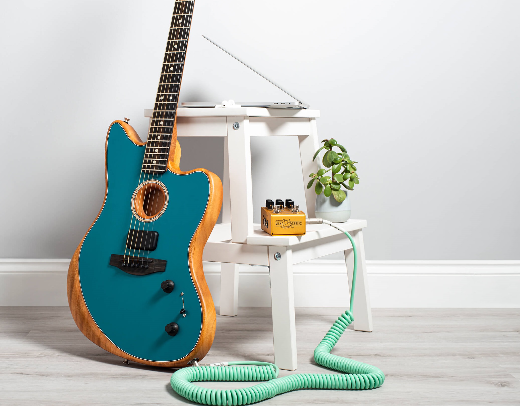 Электрогитара / акустическая гитара Fender AM Acoustasonic Jazzmaster AW