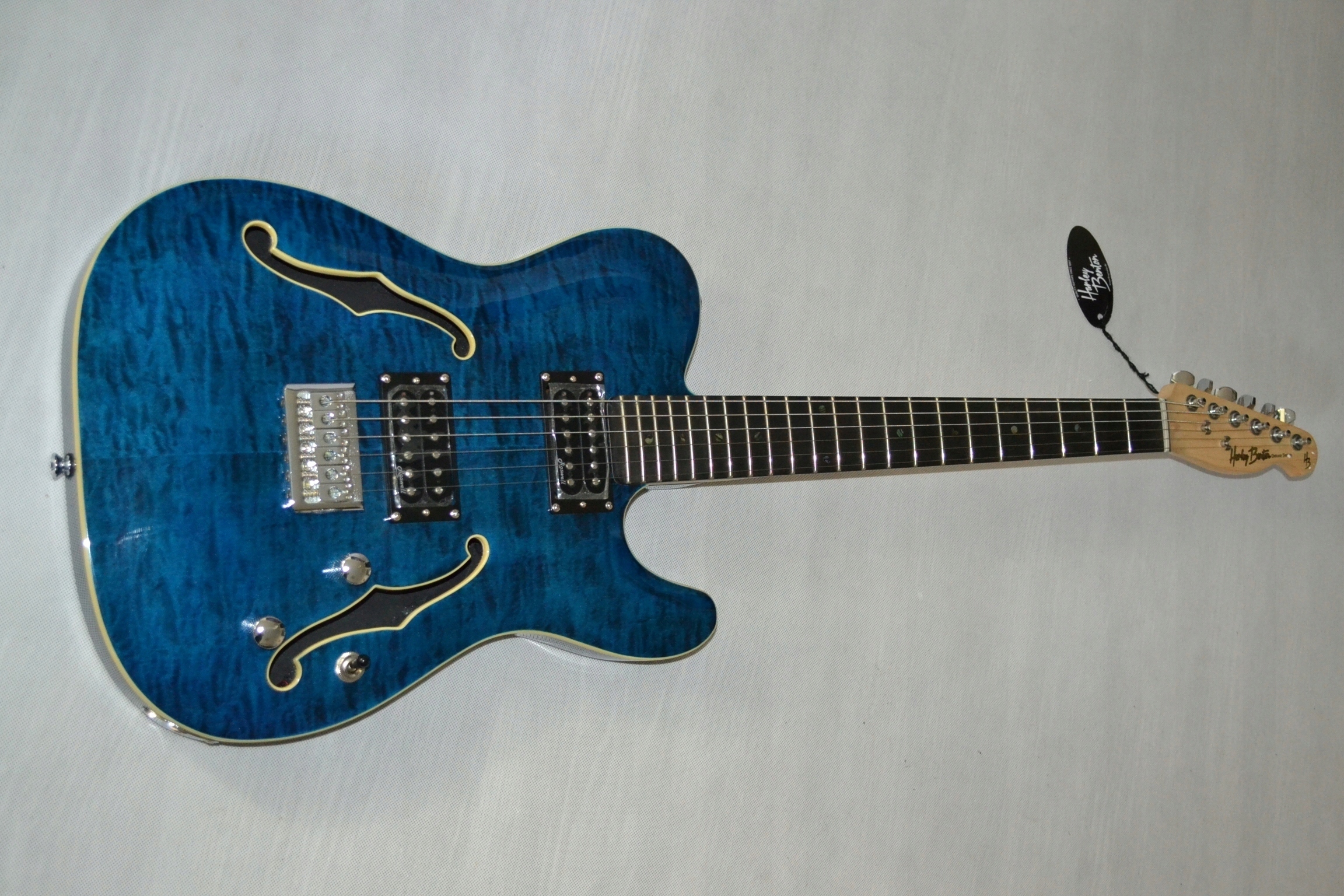 Электрогитара Harley Benton TE-90QM HH Trans Blue
