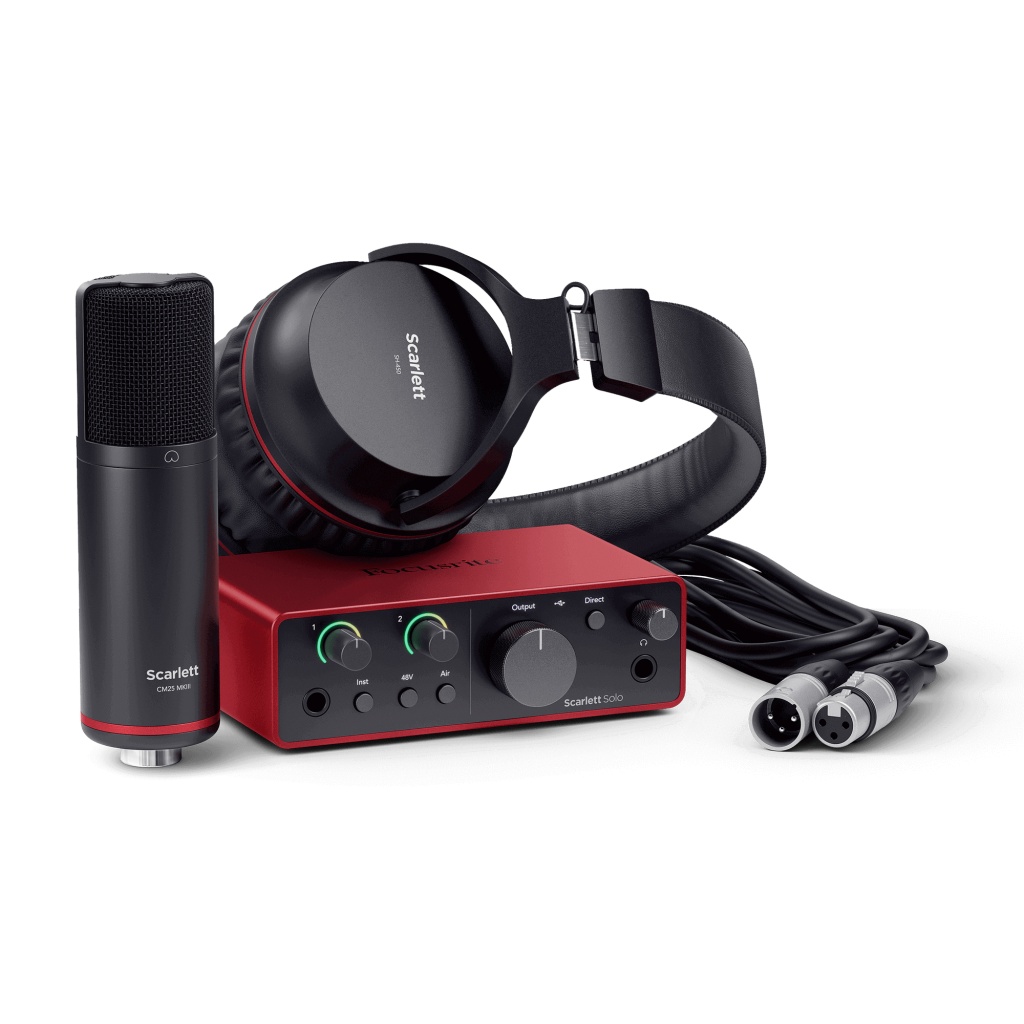 Focusrite Scarlett-Solo-Studio-4th Комплект Аудио интерфейс USB, микрофон, наушники
