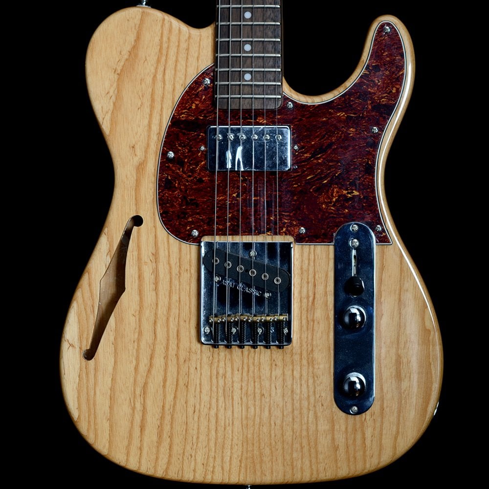 Электрогитара G&L Tribute ASAT Classic Bluesboy Semi-Hollow Clear Orange MP SF