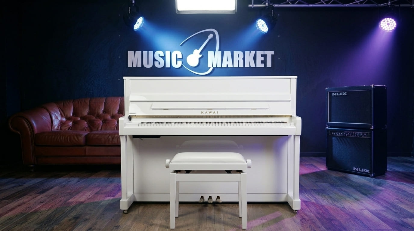 Акустическое пианино Kawai K-200 WH/P - белый полированный