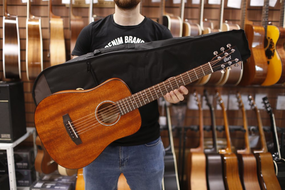 Акустическая Travel | тревел гитара 3/4, натуральный, Cort AD-mini-OP Standard Series