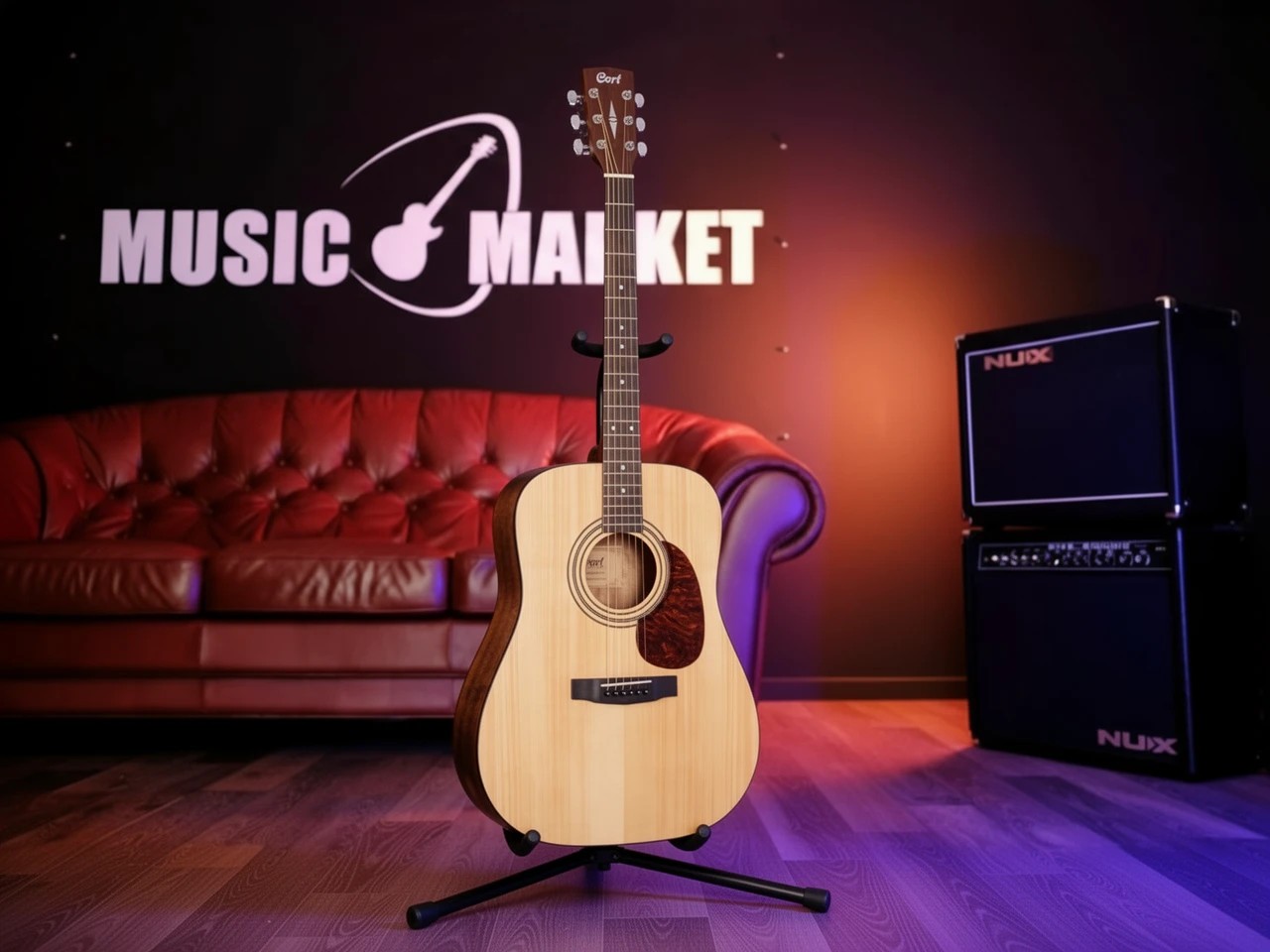 Earth60-NAT Earth Series Акустическая гитара, цвет натуральный, Cort