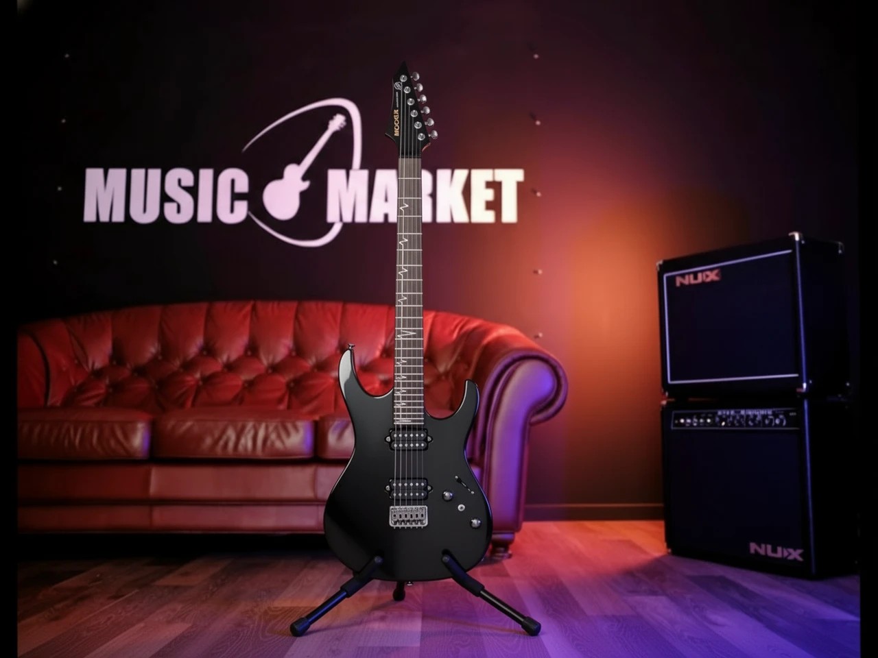 MMT100-PEBK MMT Электрогитара, черная, Mooer