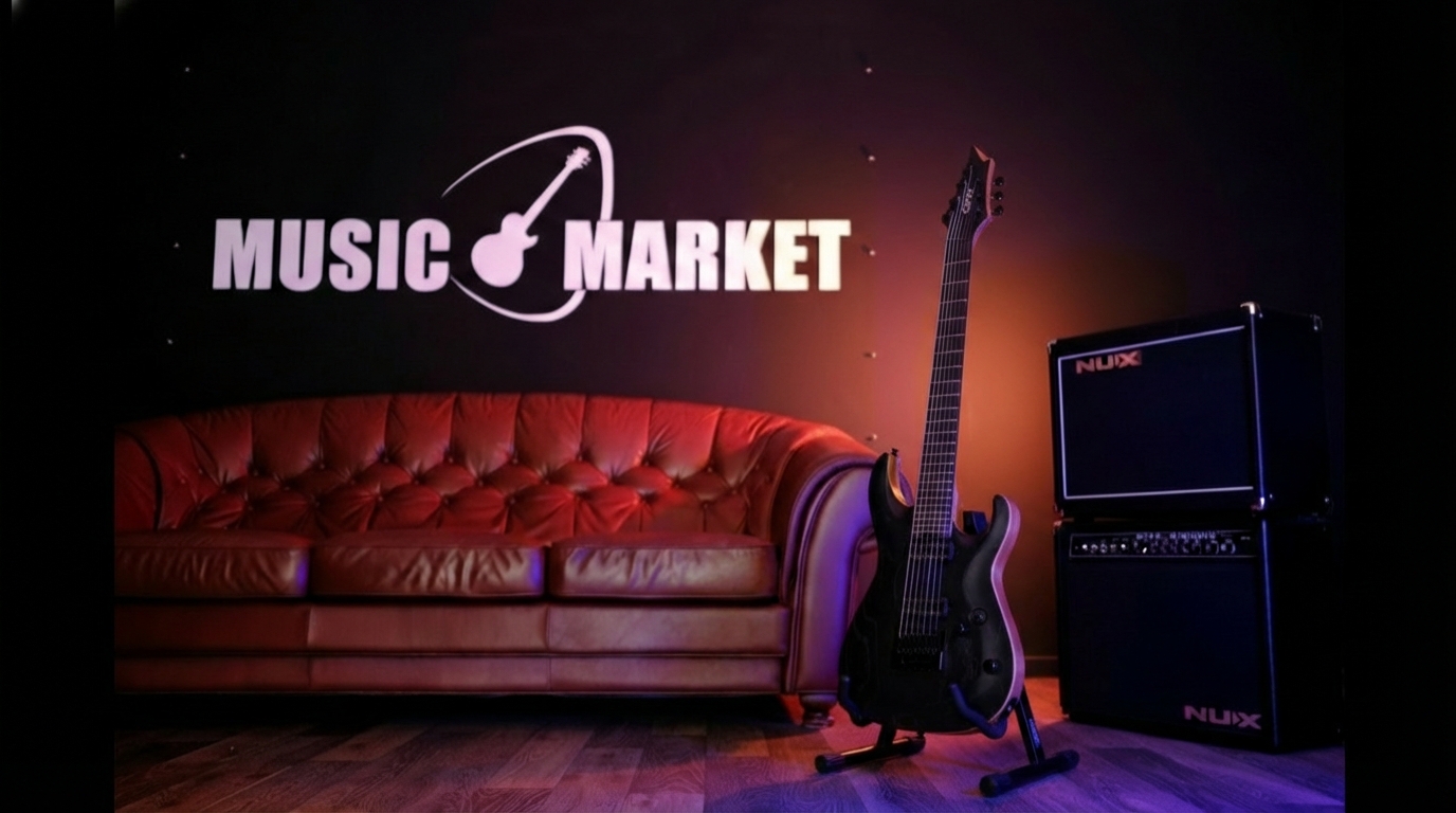 KX707-EverTune-OPBK-WBAG KX Series Электрогитара 7-струнная, черная, Cort