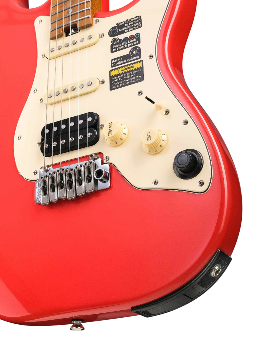 P801-Professional-801-RD Электрогитара с встроенным процессором, красная, GTRS