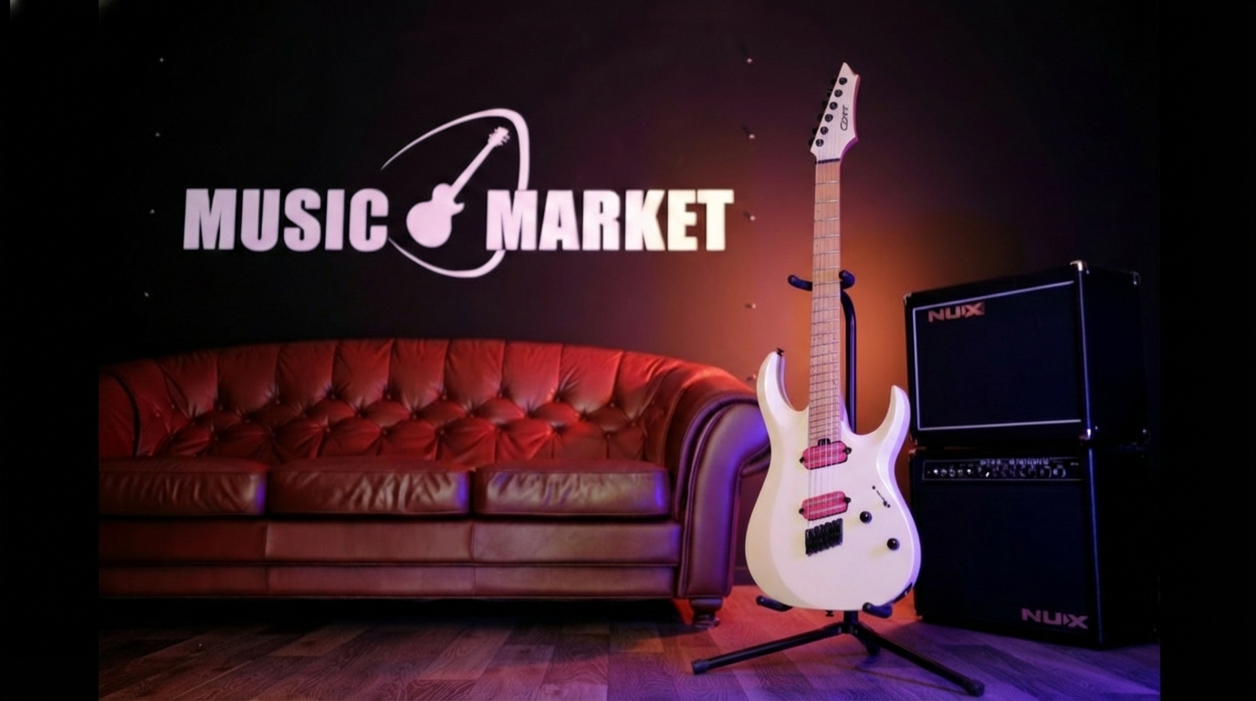 X700-Mutility-II-MBG-bag X Series Электрогитара, мультимензурная, с чехлом, бежевая, Cort