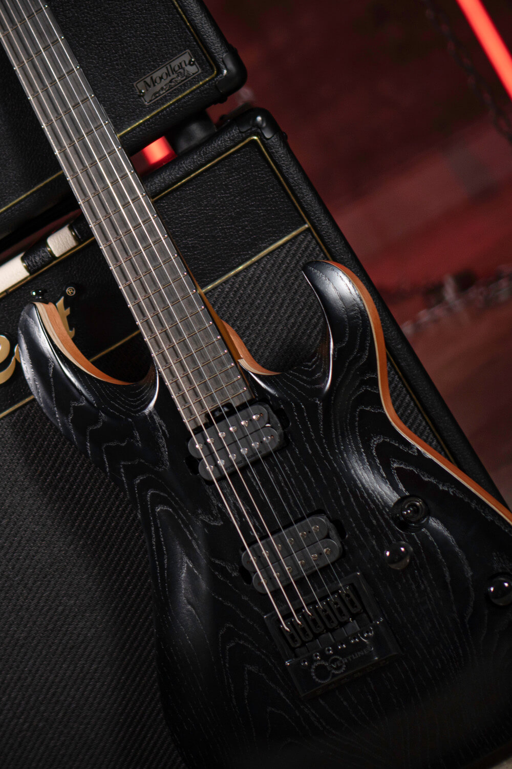 Электрогитара, черная, с чехлом, Cort KX700-EverTune-OPBK-WBAG