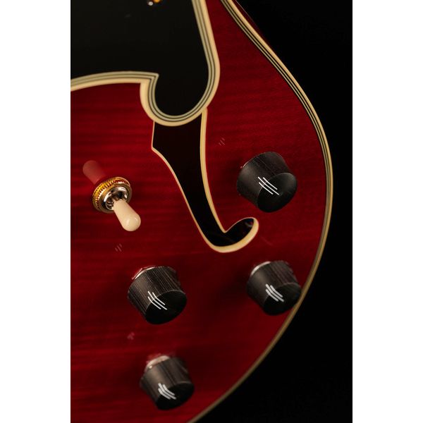 Полуакустическая гитара DAngelico Excel DC Trans Cherry