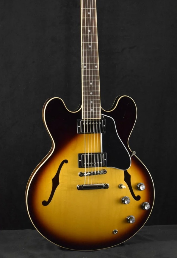Полуакустическая гитара Gibson ES-335 Satin Vintage Sunburst
