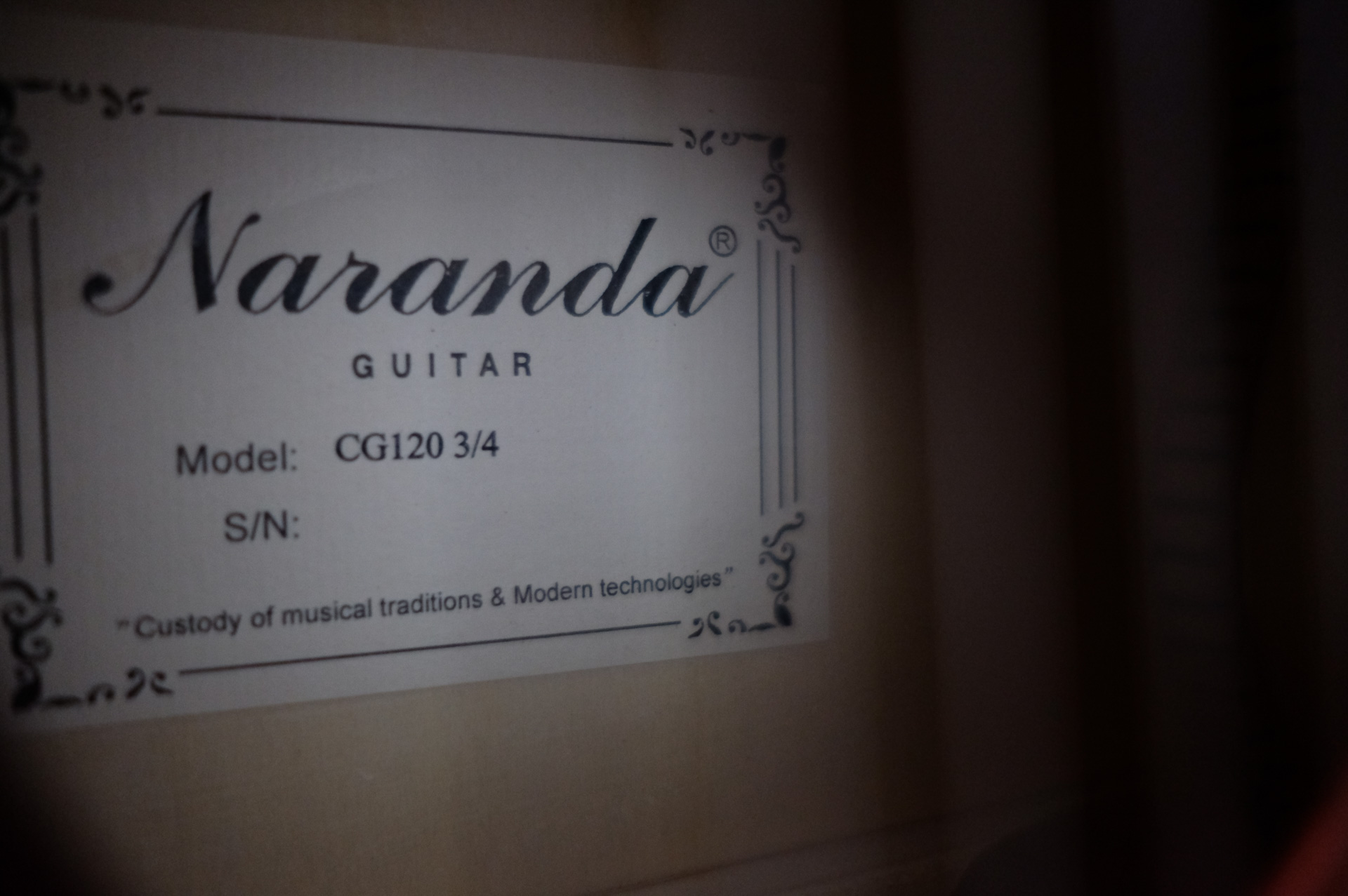 Классическая гитара Naranda CG120-3/4