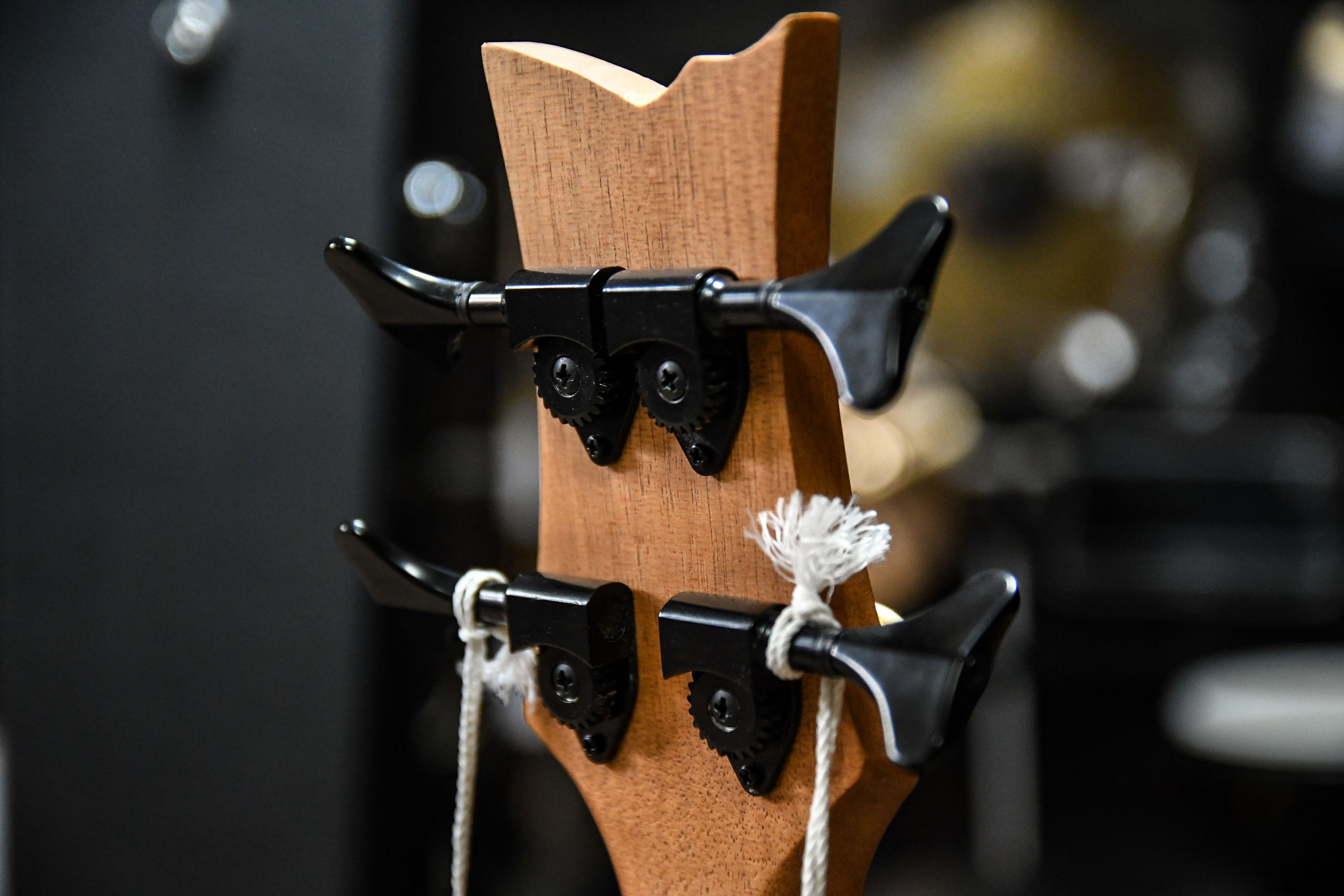 Укулеле бас со звукоснимателем, безладовое Ortega Lizard Series LIZZY-BSFL-GB