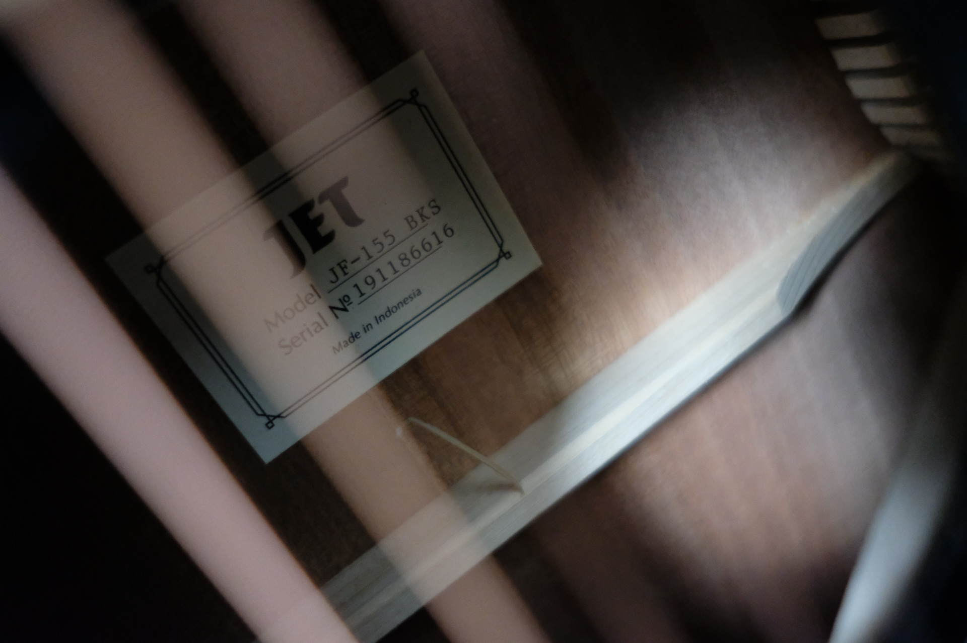 Гитара акустическая шестиструнная JET JF-155 BKS