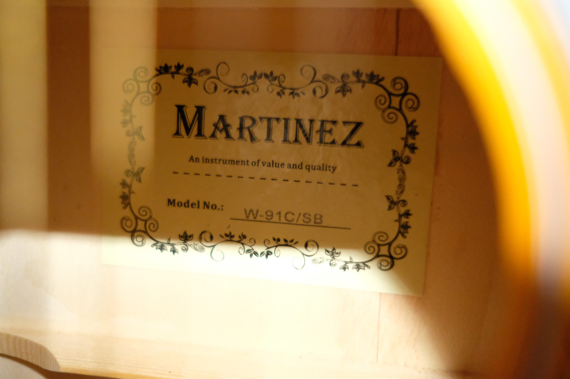 Акустическая гитара Martinez W-91C SB
