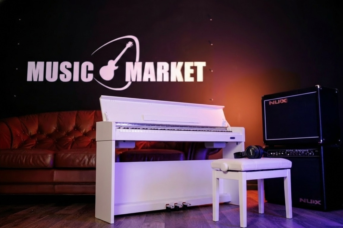 WK-310-White Цифровое пианино на стойке с педалями, белое, Nux